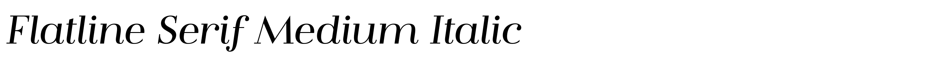 Flatline Serif Medium Italic